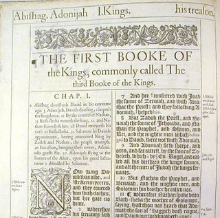 Old Testament: First and Second Books of Kings, complete, from the King James Bible (The Authorized Version)