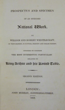 Prospectus and Specimen of an Intended National Work...Relating to King Arthur and His Round Table