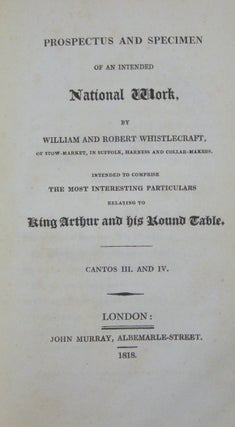 Prospectus and Specimen of an Intended National Work...Relating to King Arthur and His Round Table