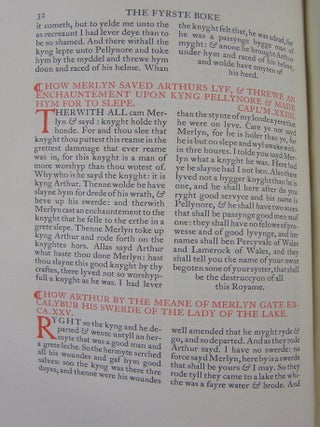 The Noble & Joyous Boke Entytled le Morte Darthur...