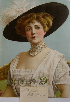 Item #19027 Card, signed, with chromolithograph portrait. Lillian Russell