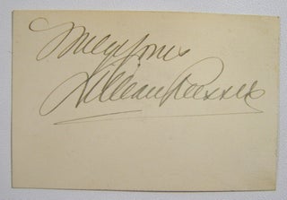 Card, signed, with chromolithograph portrait