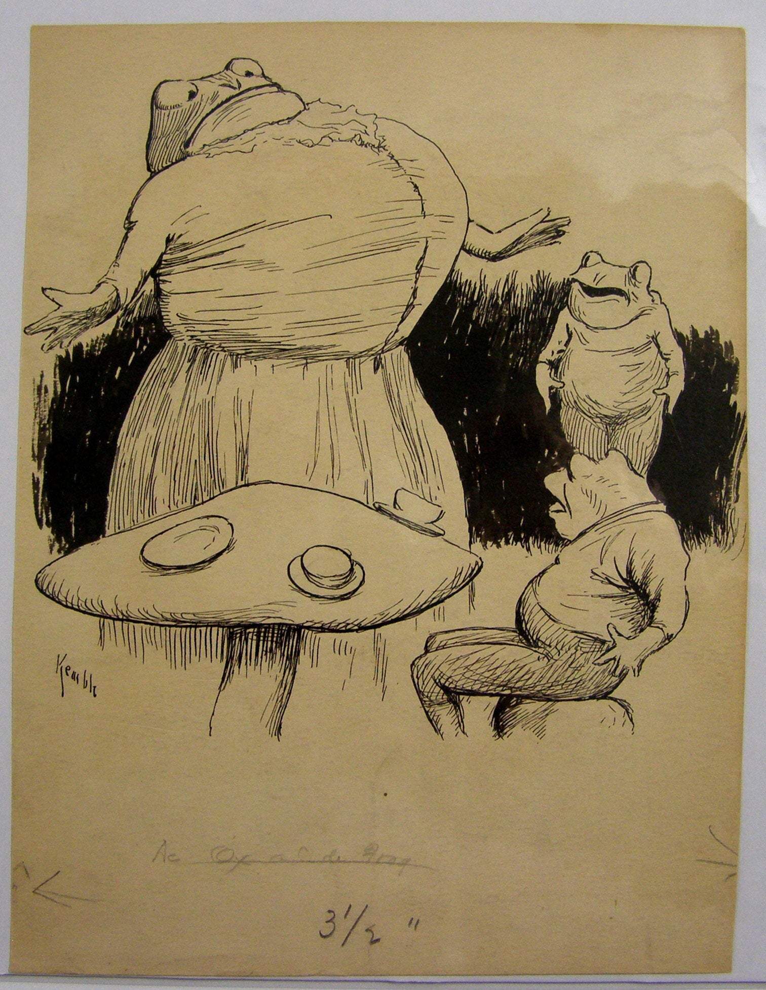【原画】harold Mcneil 　スケッチ Original Art: De Ox and De Frog | E. W. Kemble