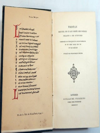 Tristan: Recueil de ce qui Reste des Poëms Relatifs a Ses Aventures