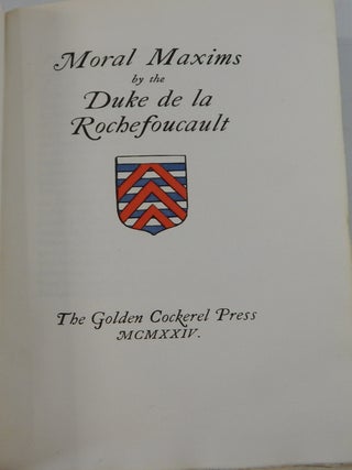 Moral Maxims by the Duke de la Rochefoucault