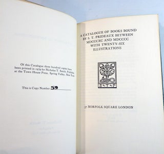 A Catalogue of Books Bound by S. T. Prideaux Between MDCCCXC and MDCCCC With Twenty-Six Illustrations