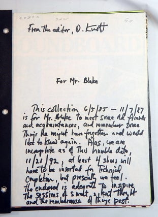 Handwritten Speech; Dances with Wolves; Library Tour Ephemera