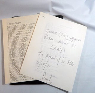 Handwritten Speech; Dances with Wolves; Library Tour Ephemera