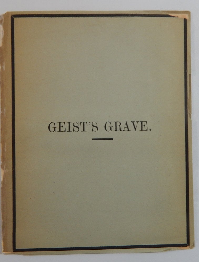 Item #21147 Geist's Grave. Wise Forgery, Matthew Arnold.