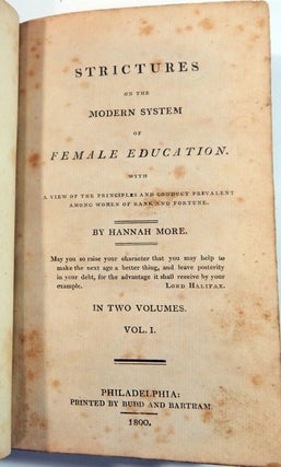 More, Hannah: Strictures on the Modern System of Female Education