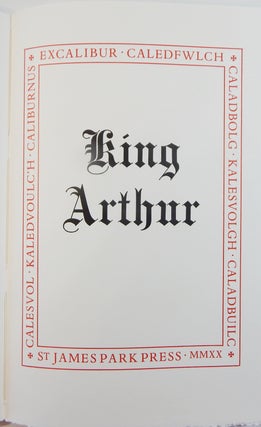 Item #21590 King Arthur: Excalibur. St. James Park Press