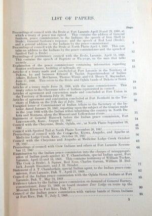 Papers Relating to Talks and Councils Held with the Indians in Dakota and Montana Territories in the Years 1866-1869