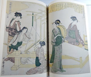 Twelve Woodcut Prints of Kitagawa Utamaro Illustrating the Process of Silk Culture