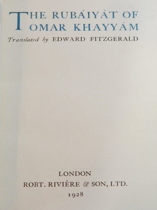 The Rubaiyat of Omar Khayyam