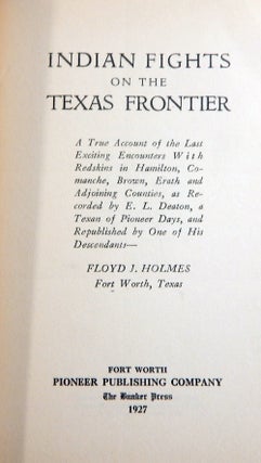 Indian Fights on the Texas Frontier