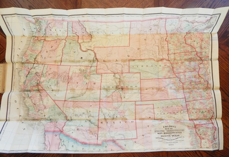 Item #21905 Colton's Map of the States and Territories West of the Mississippi River to the Pacific Ocean Showing the Overland Routes, Projected Rail Road Lines, &c. J. H. Colton.