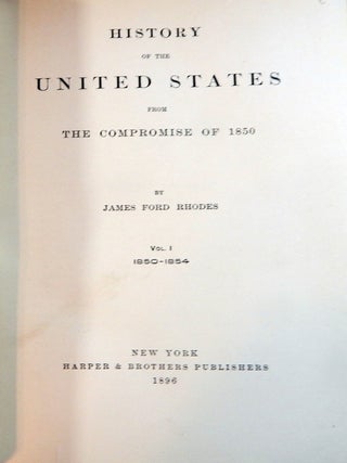 History of the United States from the Coimpromise of 1850