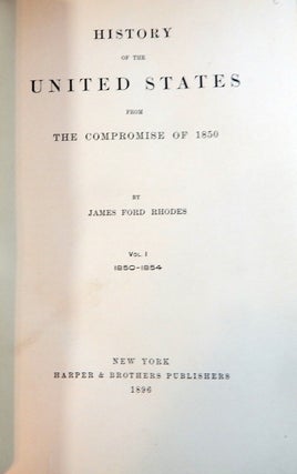 History of the United States from the Coimpromise of 1850