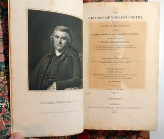 The History of English Poetry from the Close of the Eleventh to the Commencement of the Eighteenth Century