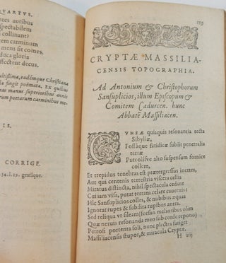 Peplus Italiae; Cryptae Massiliacensis Topographia