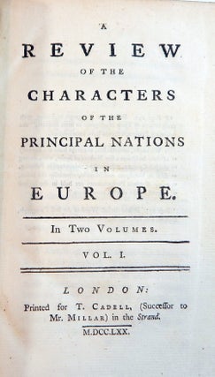 A Review of the Characters of the Principal Nations in Europe