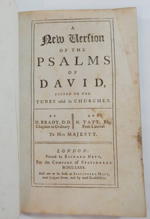 A New Version of the Psalms of David, Fitted to the Tunes Used in Churches
