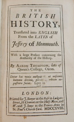 The British History, Translated into English from the Latin of Jeffrey of Monmouth