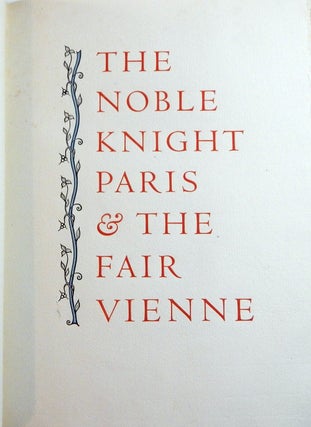 The Noble Knight Paris & the Fair Vienne