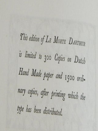 LE MORTE DARTHUR: THE BIRTH, LIFE, AND ACTS OF KING ARTHUR, OF HIS NOBLE KNIGHTS OF THE ROUND TABLE, THEIR MARVELLOUS ENQUESTS AND ADVENTURES, THE ACHIEVING OF THE SAN GREAL AND IN THE END LE MORTE DARTHUR WITH THE DOLOROUS DEATH AND DEPARTING OUT OF THIS WORLD OF THEM ALL. (PARTS I-XII)