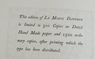 LE MORTE DARTHUR: THE BIRTH, LIFE, AND ACTS OF KING ARTHUR, OF HIS NOBLE KNIGHTS OF THE ROUND TABLE, THEIR MARVELLOUS ENQUESTS AND ADVENTURES, THE ACHIEVING OF THE SAN GREAL AND IN THE END LE MORTE DARTHUR WITH THE DOLOROUS DEATH AND DEPARTING OUT OF THIS WORLD OF THEM ALL. (PARTS I-XII)
