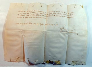 Item #23709 Manuscript on Vellum, Signed. Leonardo Ottoboni, Grand Chancellor of Venice,...