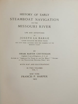 History of the Early Steamboat Navigation on the Missouri River