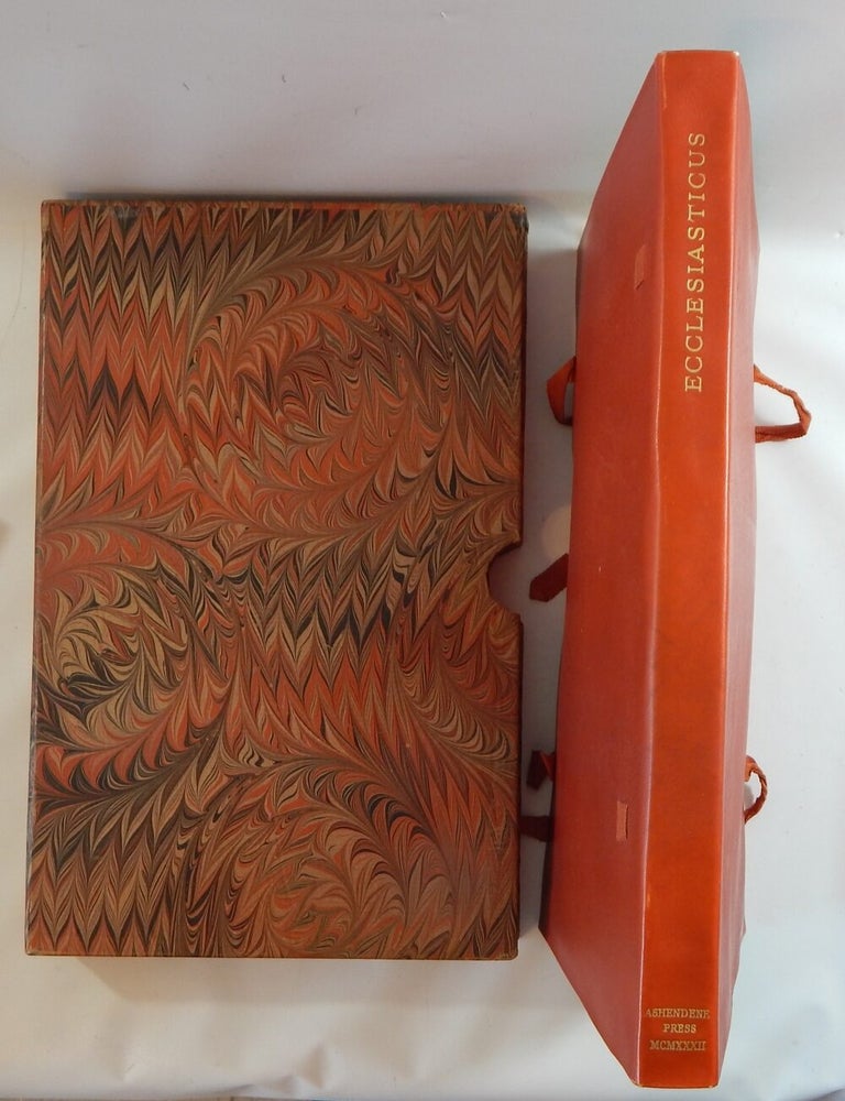 Item #24087 The Wisdom of Jesus, the Son of Sirach, commonly called Ecclesiasticus. Ashendene Press.