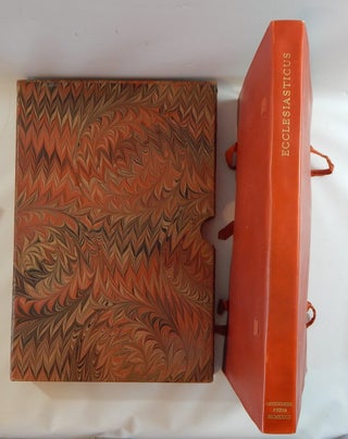 Item #24087 The Wisdom of Jesus, the Son of Sirach, commonly called Ecclesiasticus. Ashendene Press