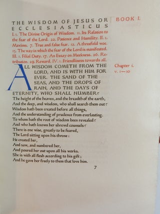 The Wisdom of Jesus, the Son of Sirach, commonly called Ecclesiasticus