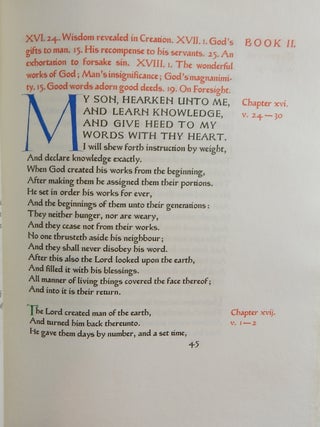 The Wisdom of Jesus, the Son of Sirach, commonly called Ecclesiasticus