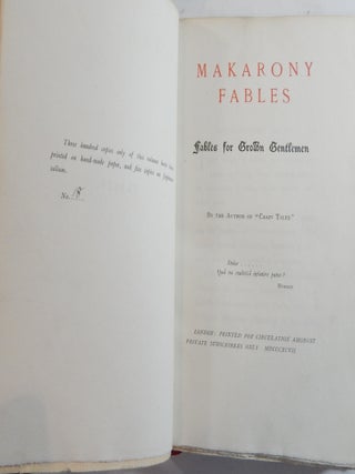 Makarony Fables:Fables for Grown Gentlement
