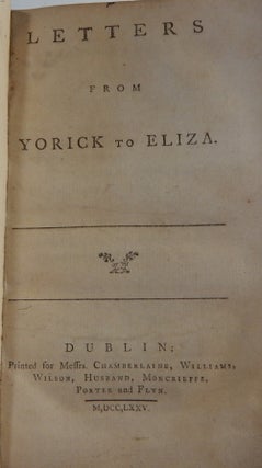 Letters from Yorick to Eliza